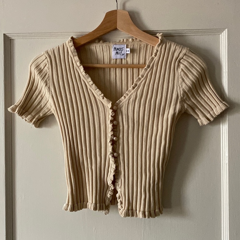 Princess Polly ribbed ruffle top